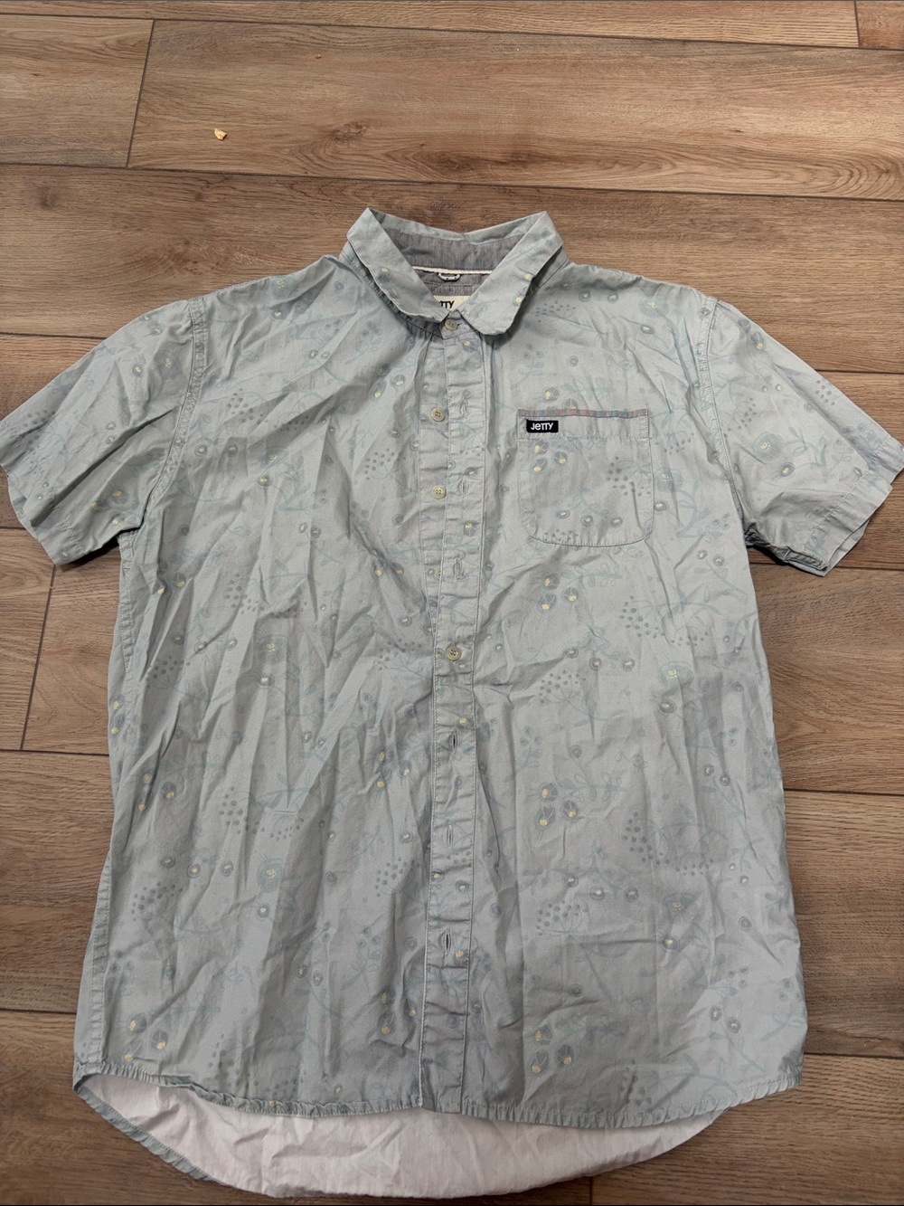 Jetty Light Blue Short-Sleeve Button Down Shirt